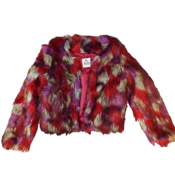 Unif Multi Color Faux Fur Jacket - Picture 6 of 7